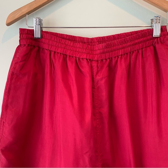 Vintage Cranberry Abvien 100% SILK Windbreaker Elastic Waist Pull On Pants Large - Picture 2 of 7